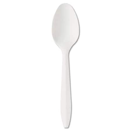 406014-L1003 PEC White Medweight Polypropylene Bulk Teaspoon, 1000PK